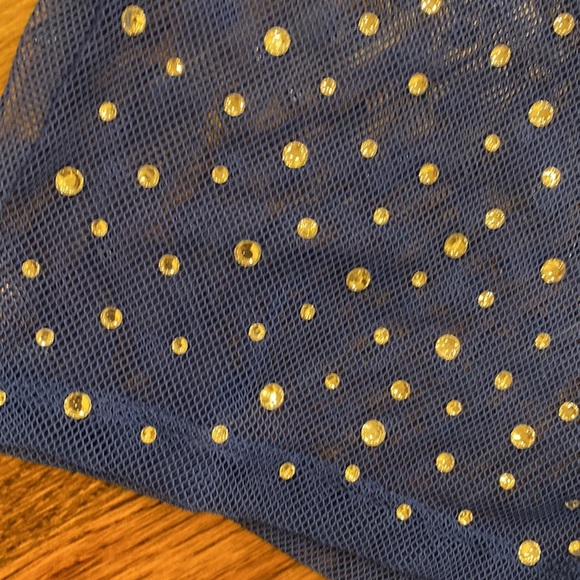 Fashion nova sparkle embellished blue dance shorts lined medium Jewel J - Picture 3 of 7